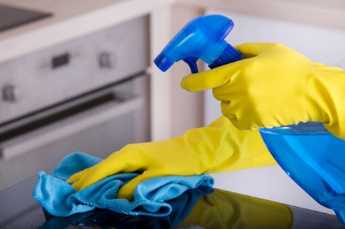 Cleaner preparing a Brent home for a detailed domestic cleaning visit