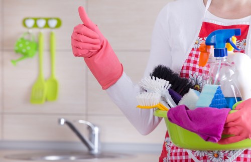Deep cleaning a sectional sofa for a Brent property