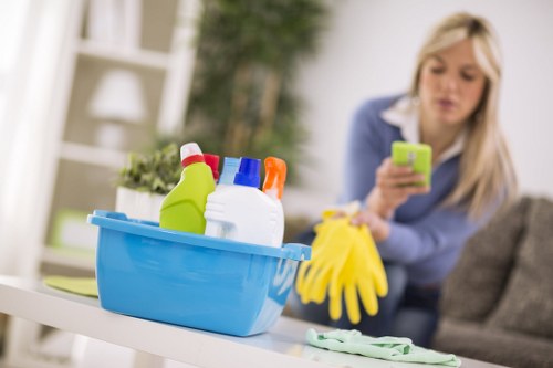Reach-and-wash window cleaning for upper floors in Brent