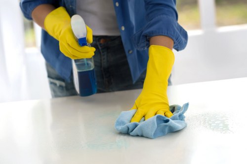 Local cleaners preparing a Brent flat for move in